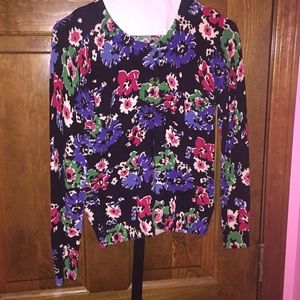 Talbots Flower Cardigan